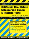CliffsTestPrep California Real Estate Salesperson Exam: 5 Practice Tests